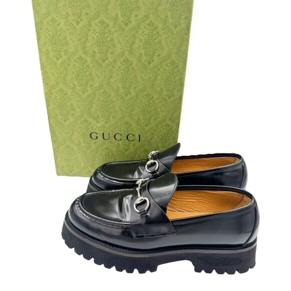 Gucci Leather Loafer with Horsebit Black Size 40 / 10 - Picture 3 of 13